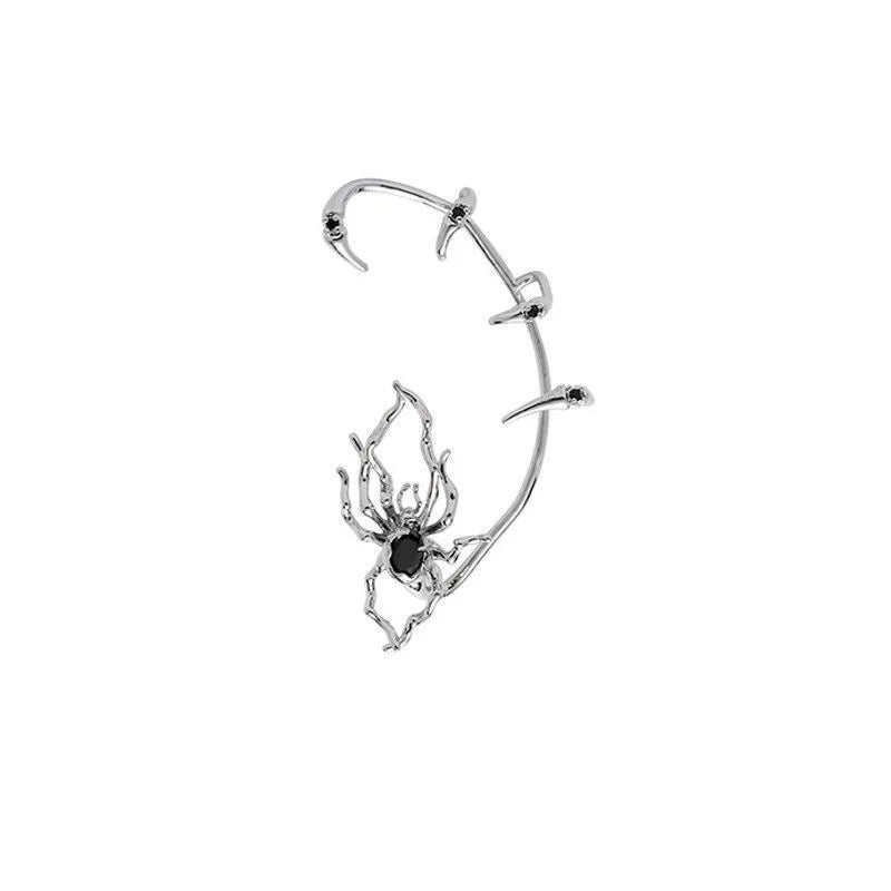 Dark Spider Web Drop Earrings