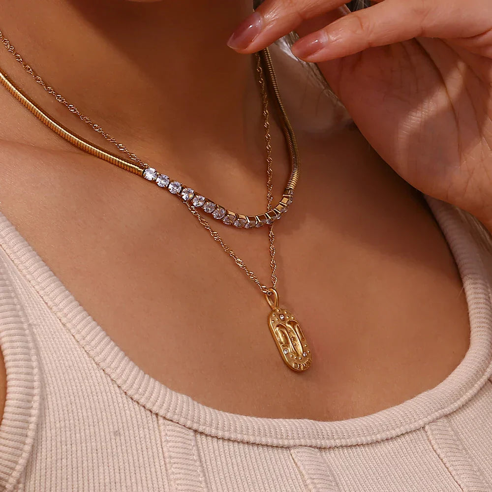 Dainty Zodiac Tarot Chain Necklace