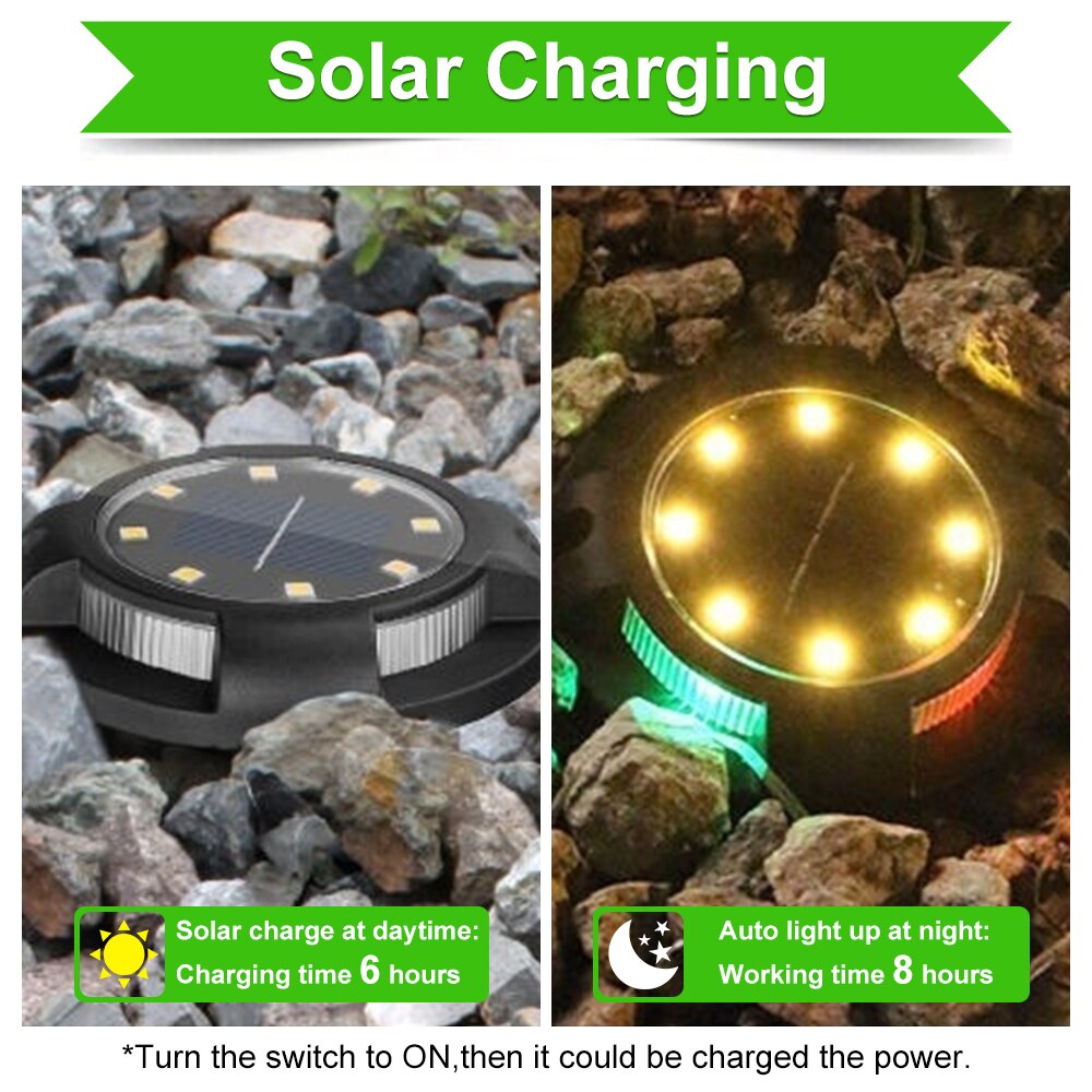 Bright Solar Powered Garden Lamp