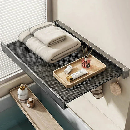 Space Saving Foldable Towel Storage Rack