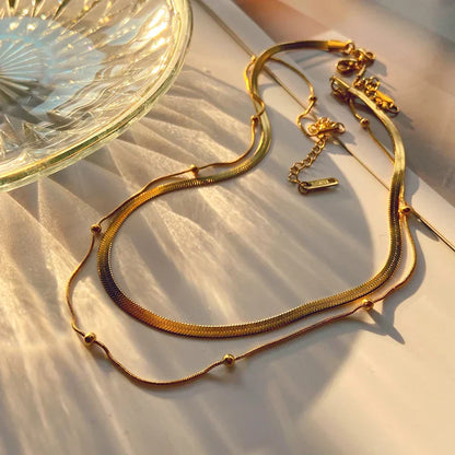 Luxury Bar Chain Stacked Necklace Set