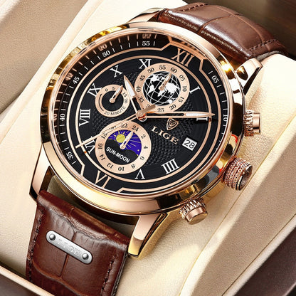 Stylish Quartz Leather Men's Watch