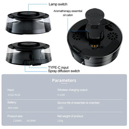 Compact Aroma Diffuser with USB Charging Base