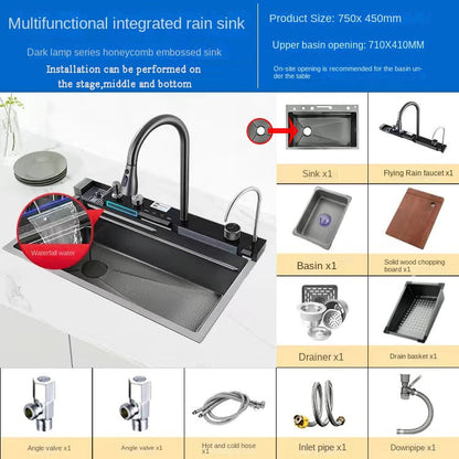 Sleek LED Sensor Kitchen Faucet