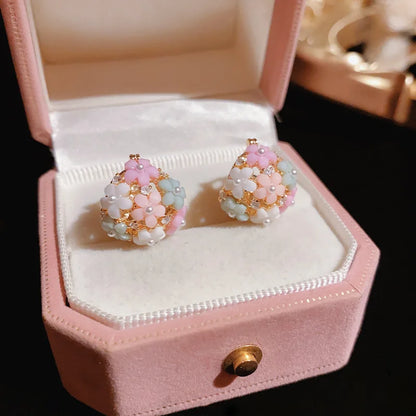 Beautiful Pearl Floral Drop Earrings