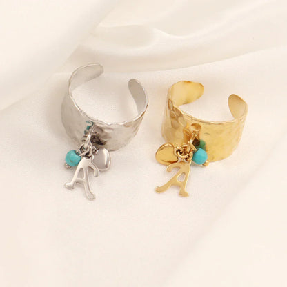 Engraved Custom Initial Heart Ring - Luxicro