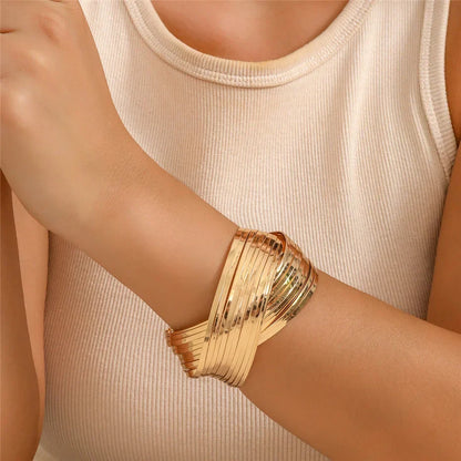 Unique Double Wrap Cross Bangle Jewelry - Luxicro