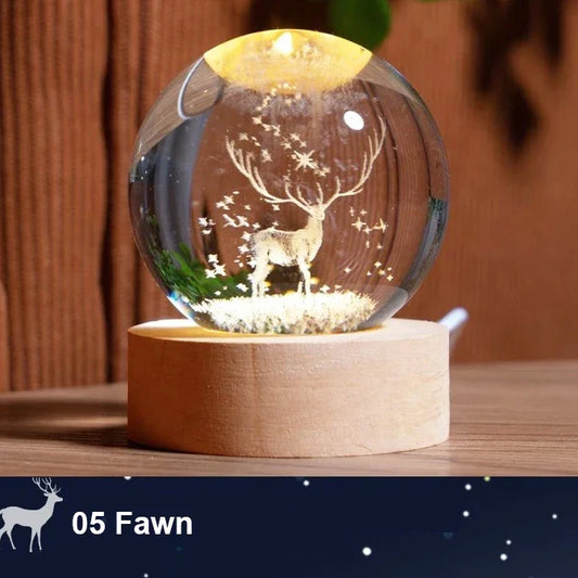 Cosmic Starry Night Lamp with LED Crystal Ball - Luxicro