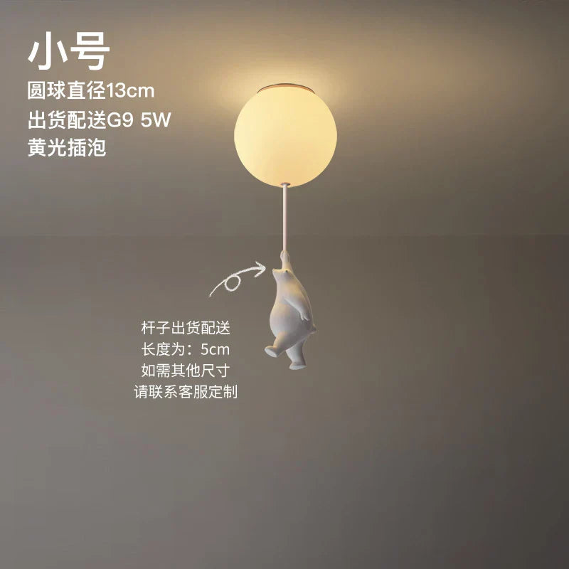 Colorful Bear LED Kids Ceiling Lamp Soft Night Light