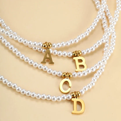 Elegant Personalized Pearl Name Necklace