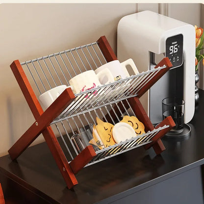 Compact Space Saving Folding Dish Rack