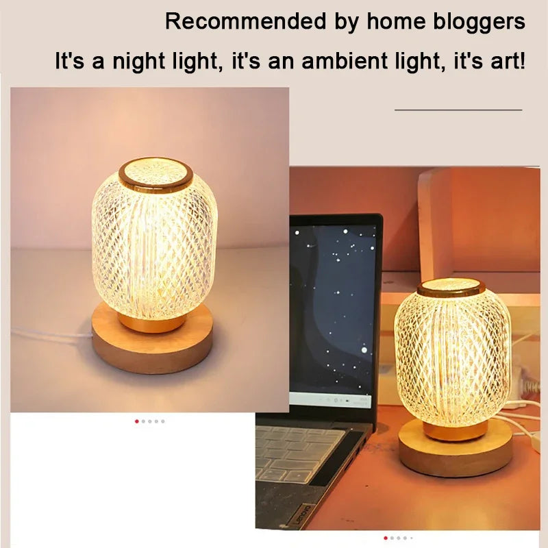 Sleek Dimmable Glass Desk Lamp