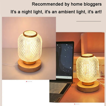 Sleek Dimmable Glass Desk Lamp