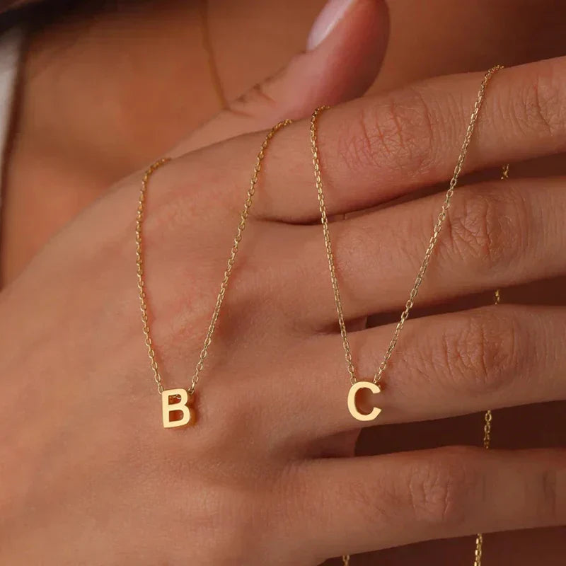 Dainty Personalized Letter Pendant Necklace