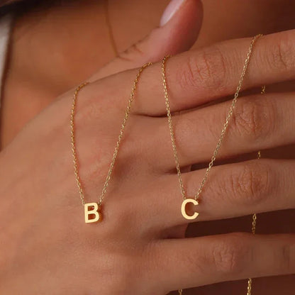Dainty Personalized Letter Pendant Necklace