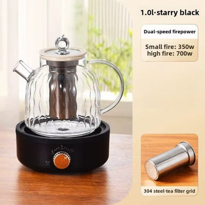 Bent Glass Adjustable Heat Tea Steeper