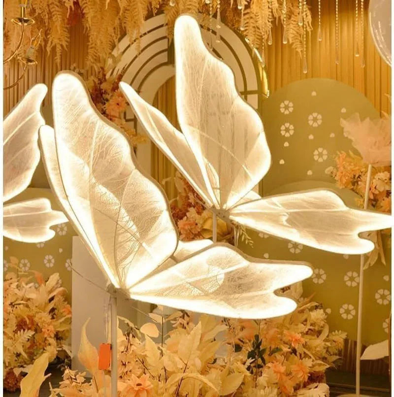 Stunning Pendant Lamp with Glass Butterfly Shades