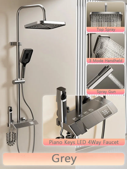 Premium LED Shower Head System