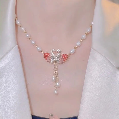 Lovely Silver Heart Pendant Necklace - Luxicro