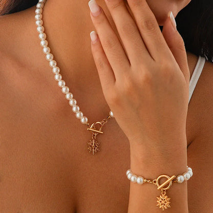 Shiny White Crystal Necklace Set