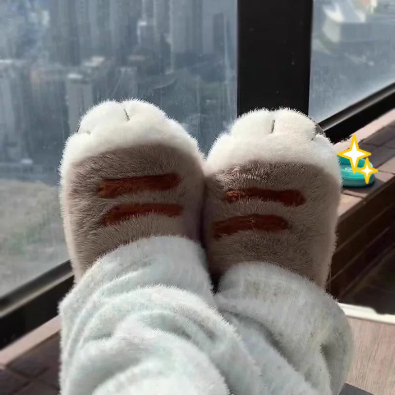 Cozy Cat Paw Slippers for Women - Luxicro