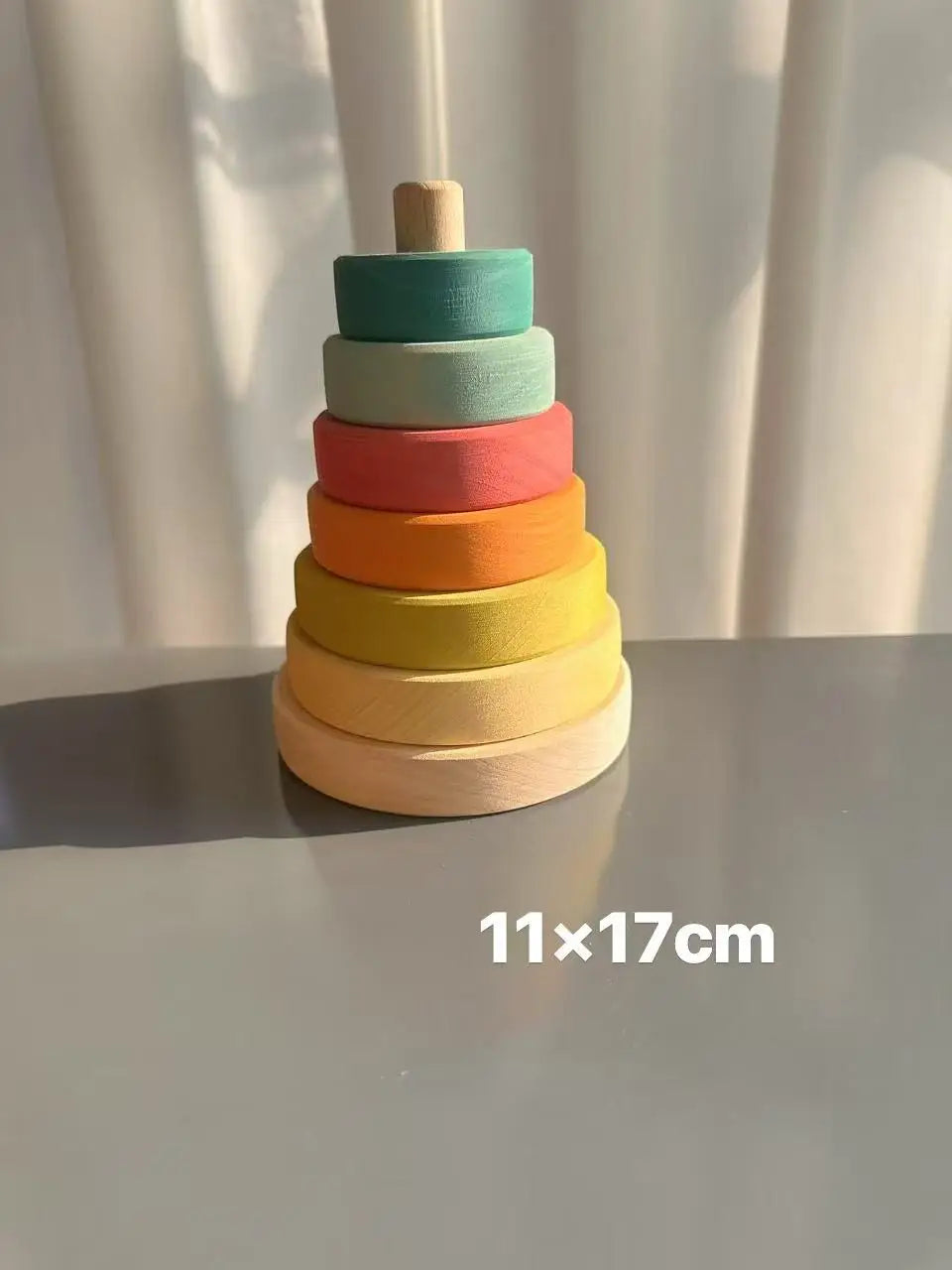 Colorful Wood Stacking Blocks Toy Set for Kids