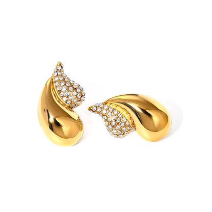 Elegant Gold Gemstone Dangle Earrings - Luxicro