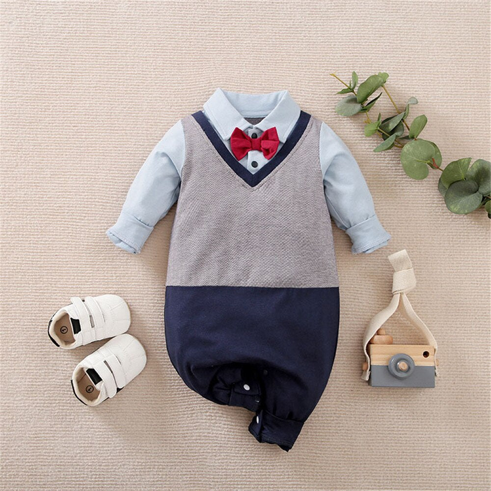 Adorable Infant Boy Short Romper