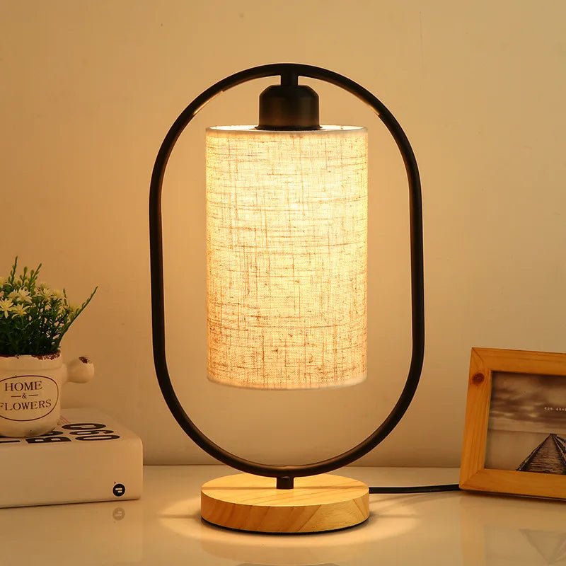 Soft Fabric Table Lamp with USB Port and Dimmer - Luxicro