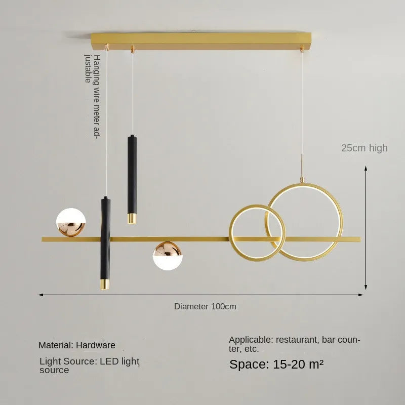 Sleek Slim LED Pendant Light with Remote Dimmer Control