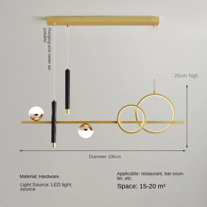 Sleek Slim LED Pendant Light with Remote Dimmer Control