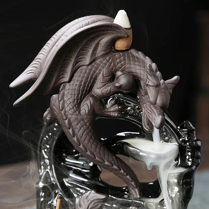 Decorative Dragon Figurine Incense Holder for Home