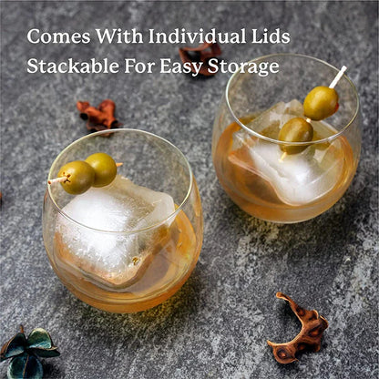 Big Flexible Ice Cube Tray, Non-Toxic & Easy Clean