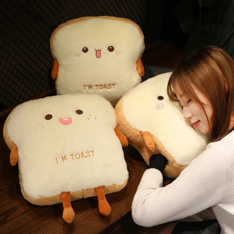 Cozy Toast Shaped Super Soft Heat Pillow