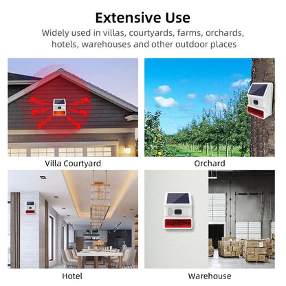 Wireless Solar Powered Alarm Siren Module