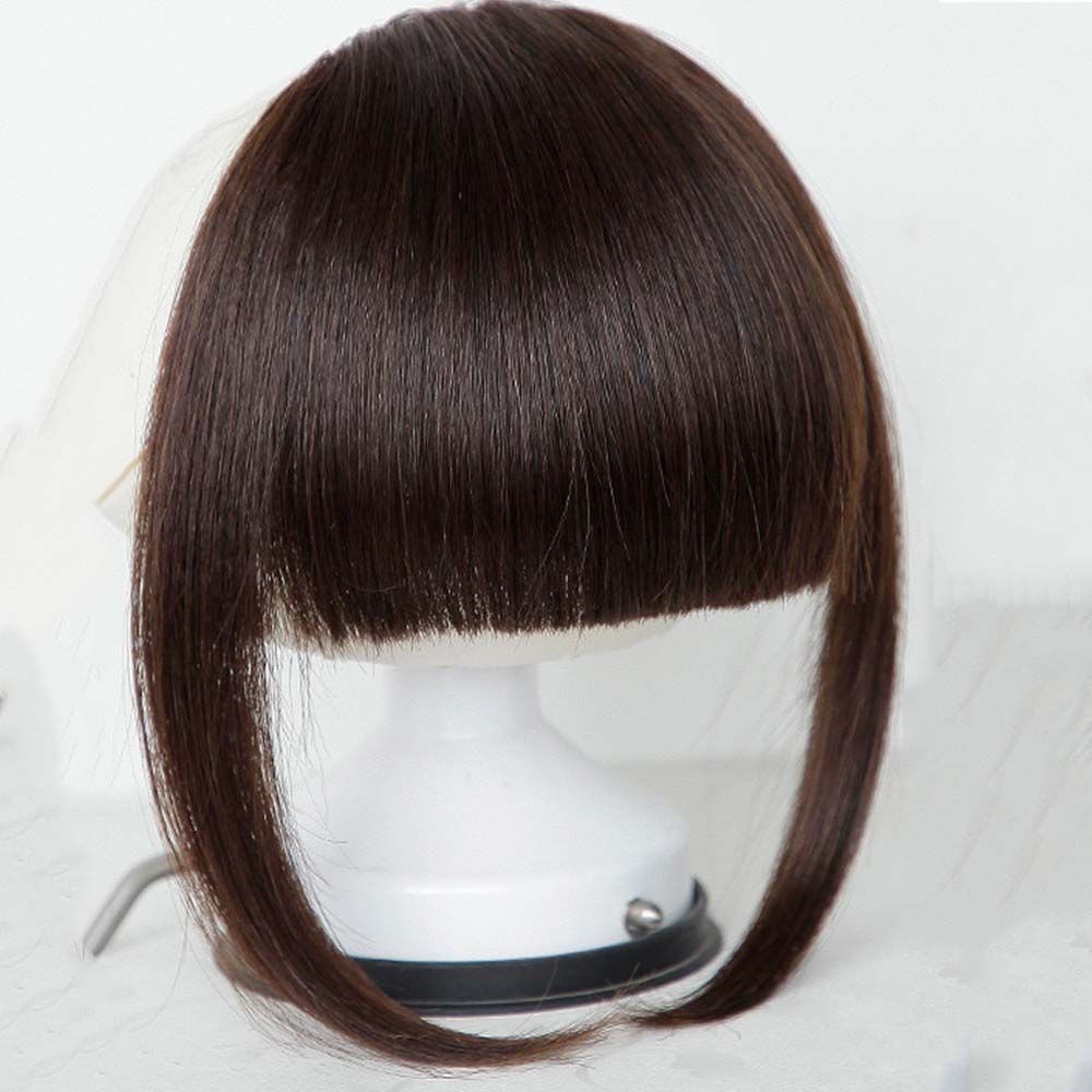 Easy Clip On Realistic Fake Fringe Hair Bangs