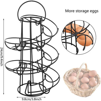 Space Saving Spiral Egg Storage Rack