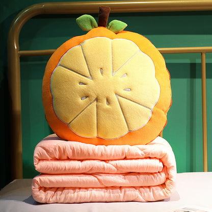 Soft Fleece Travel Folding Blanket Pillow