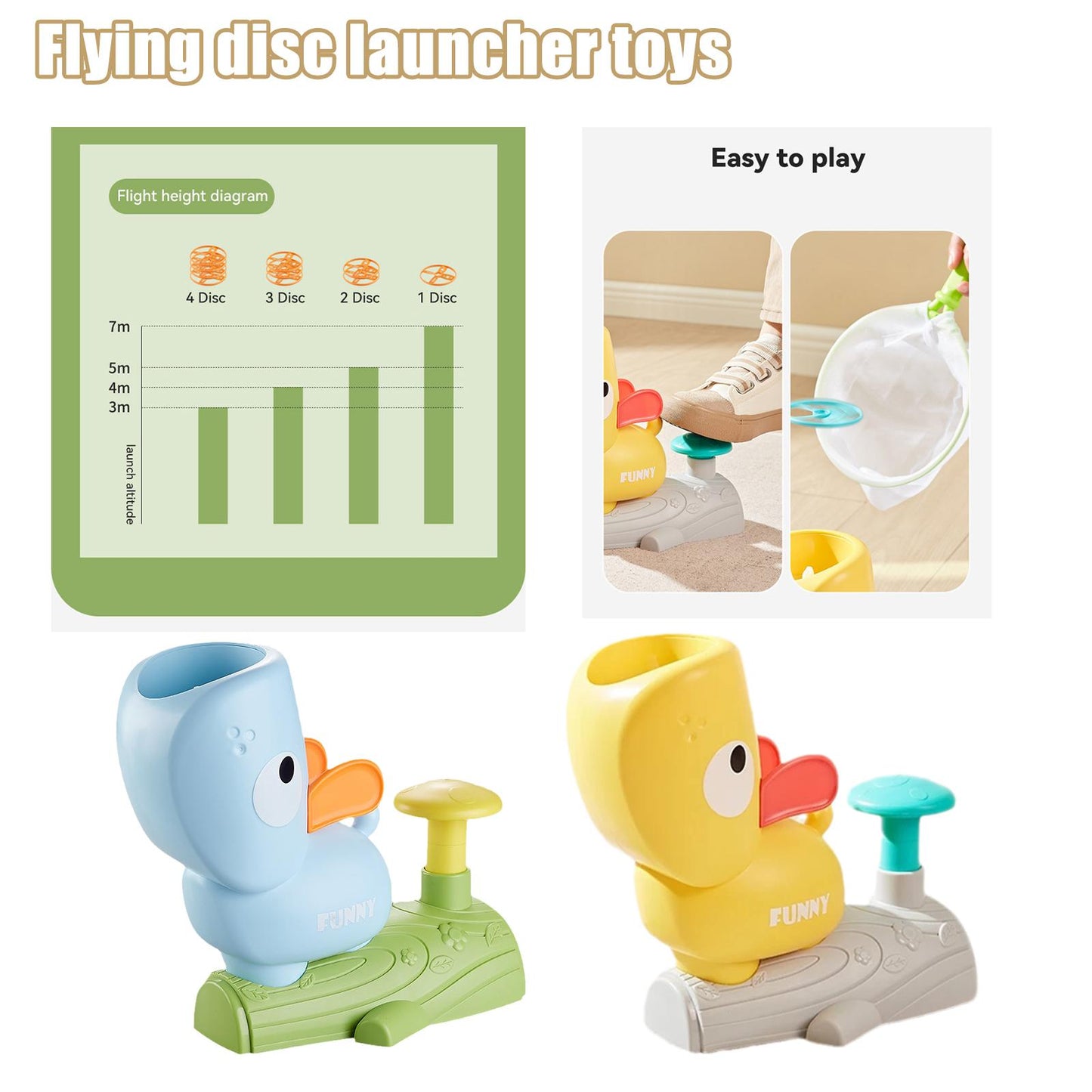 Exciting Outdoor Flying Disk Thrower Toy