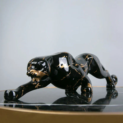 Exquisite Jaguar Figurine Statue