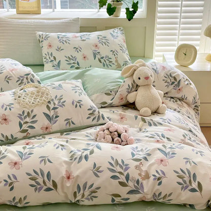 Soft Floral Bedding Comforter Set