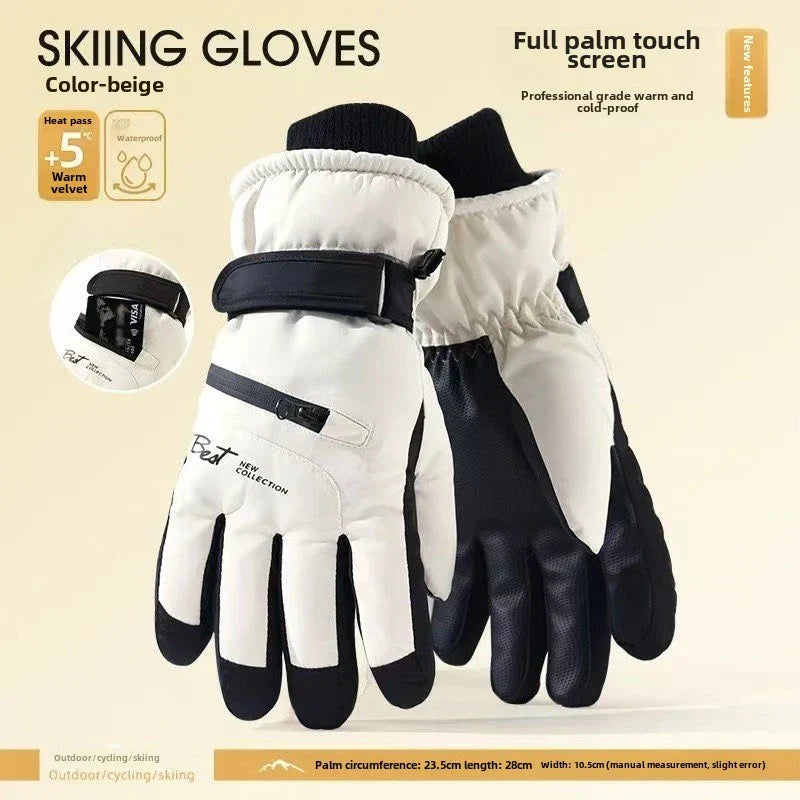 Insulated Water Resistant Snow Gloves with Touchscreen Tips
