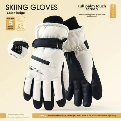 Insulated Water Resistant Snow Gloves with Touchscreen Tips