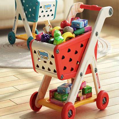 Fun Kids Grocery Cart Play Trolley Toy - Luxicro