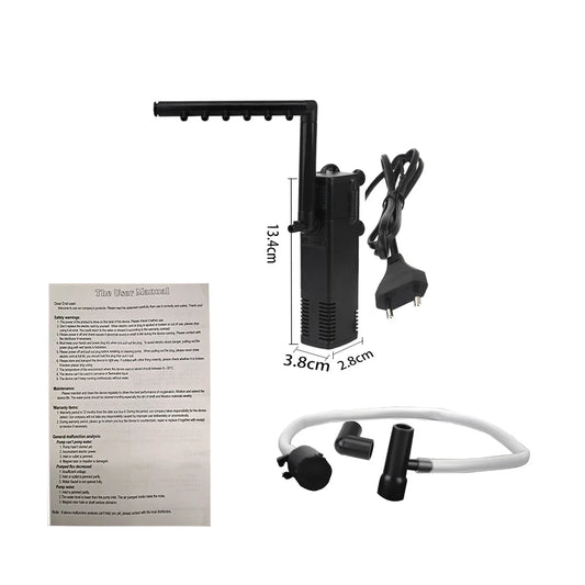 Aquarium Water Pump with Filter and Aerator - Luxicro