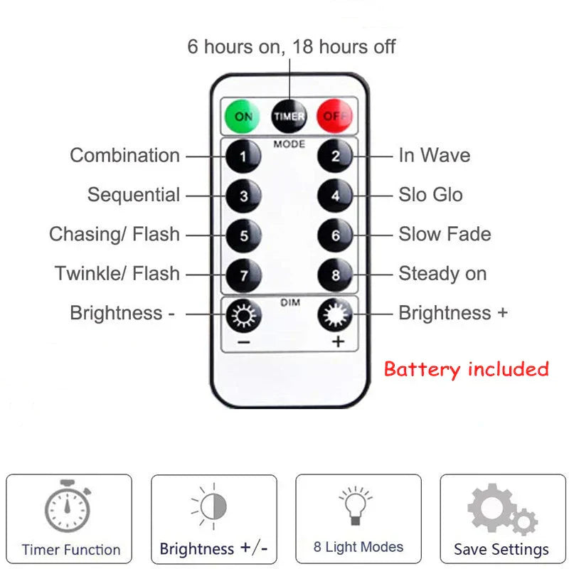 Bright Fairy Lights with USB and Remote