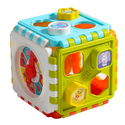Interactive Kids Learning Cube with Shapes and Colors