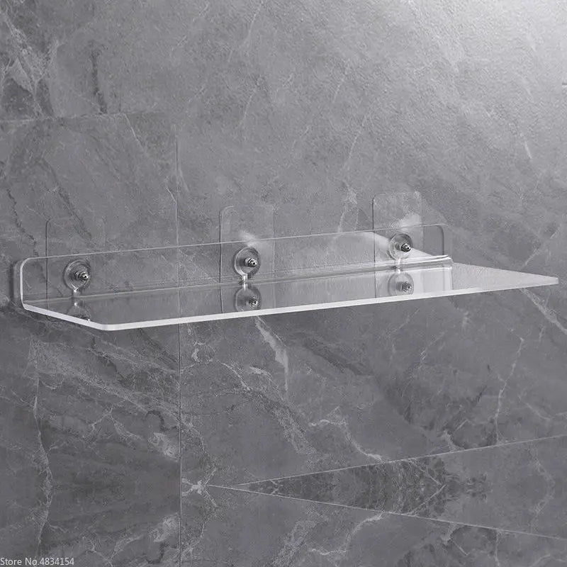 Clear Glass Wall Mount Shelf