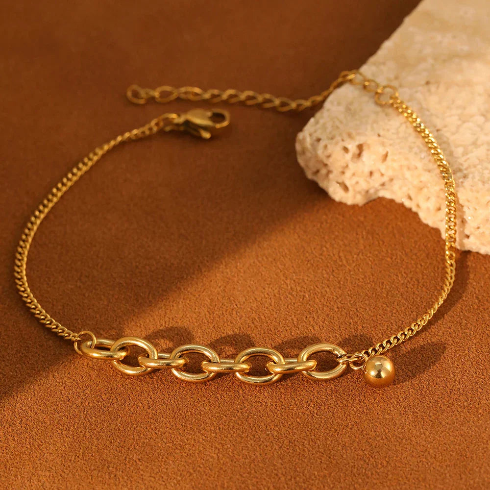 Dainty Chain Curb Link Paperclip Bracelet