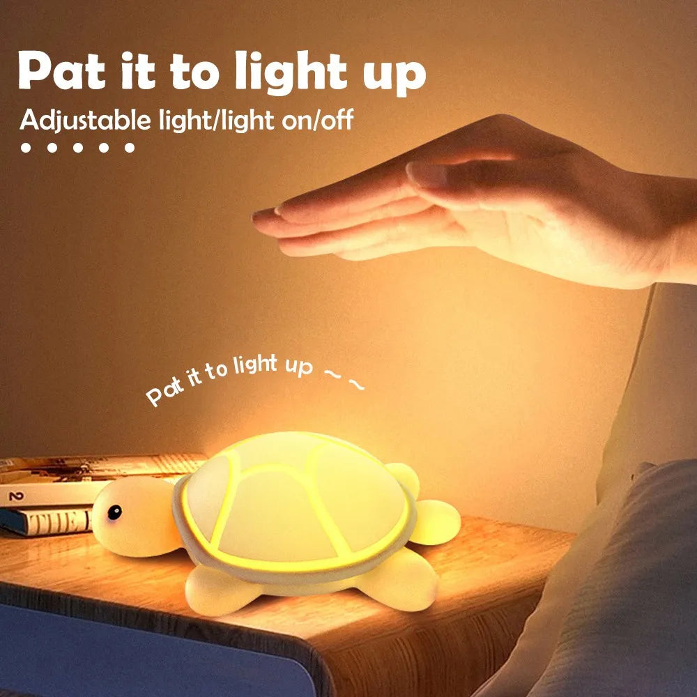 Fun Turtle Night Light Silicone USB Powered Lamp